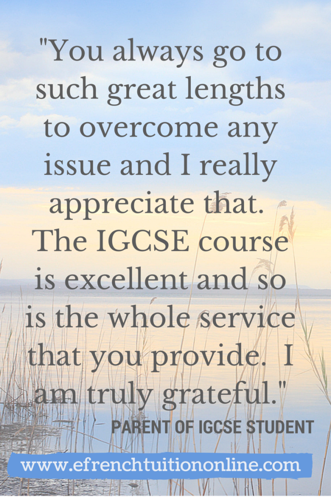 Live Online IGCSE GCSE French Course EFrench Tuition Online